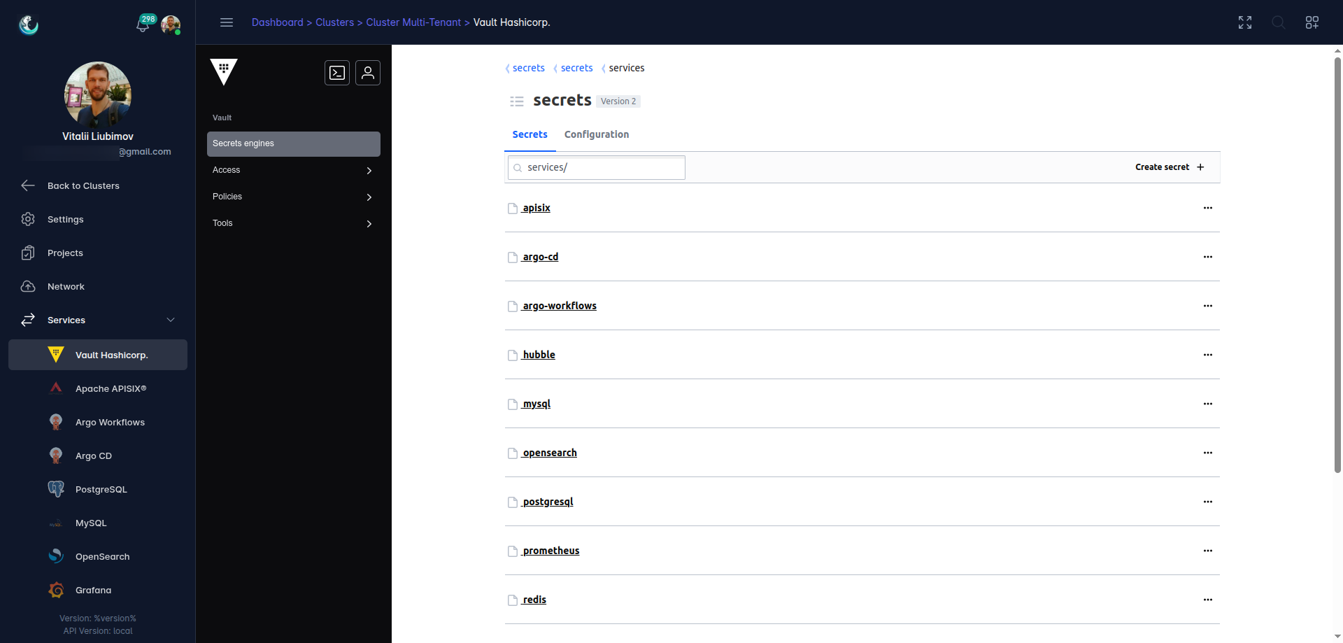 Secure Access Proxy to Vault Hashicorp. UI